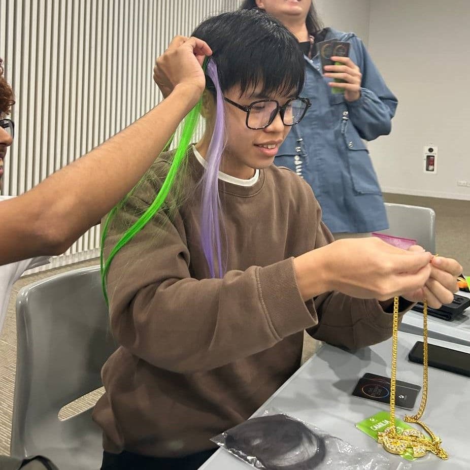 A picture of me eating prata.